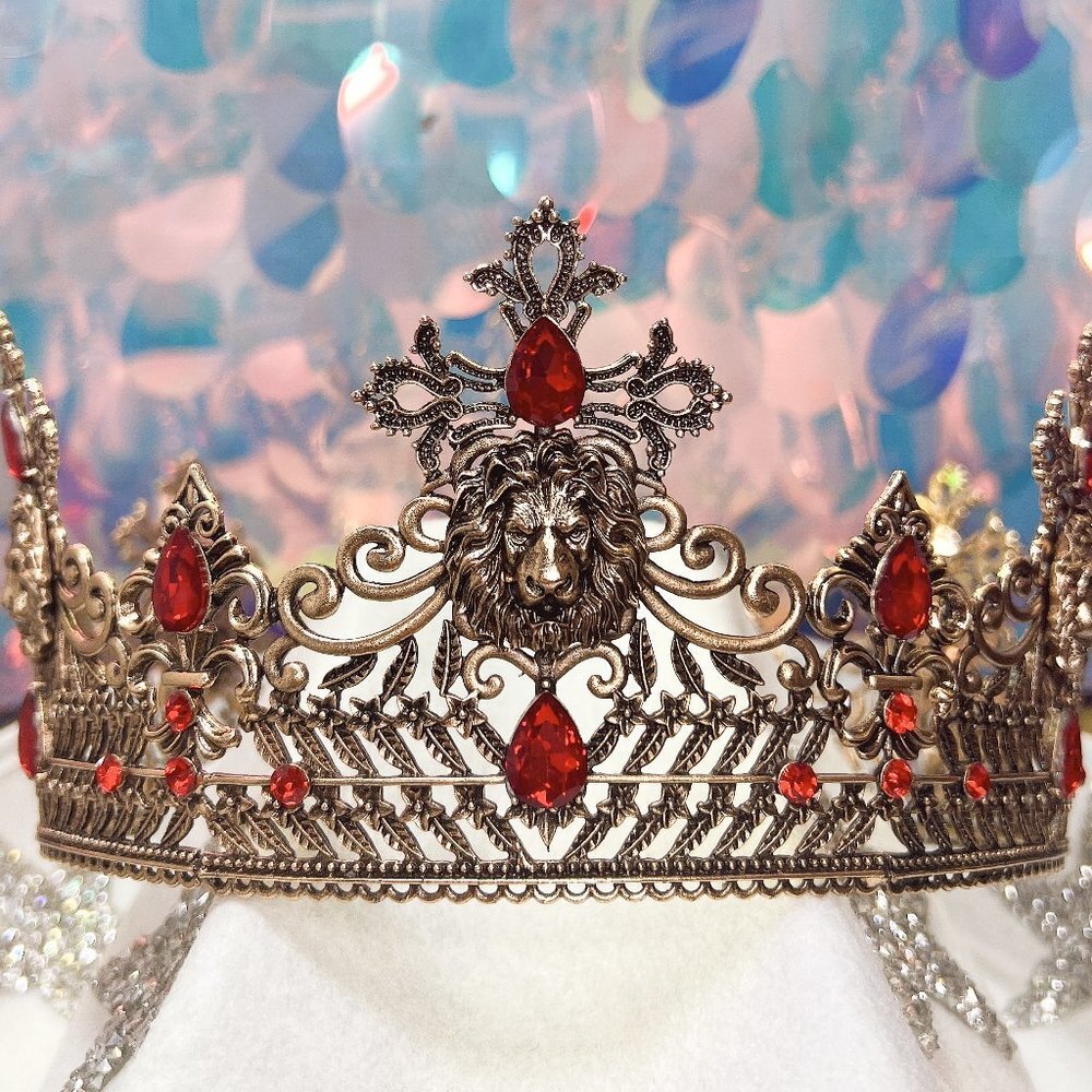 Royal King Gold Crown for Men, Prince Headpiece for Wedding Birthday Party Prom